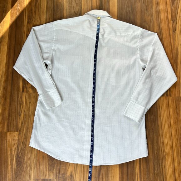 Vintage Panhandle Slim Pearl Snap Gold Stripe Men's Western Shirt - Large - Picture 11 of 13